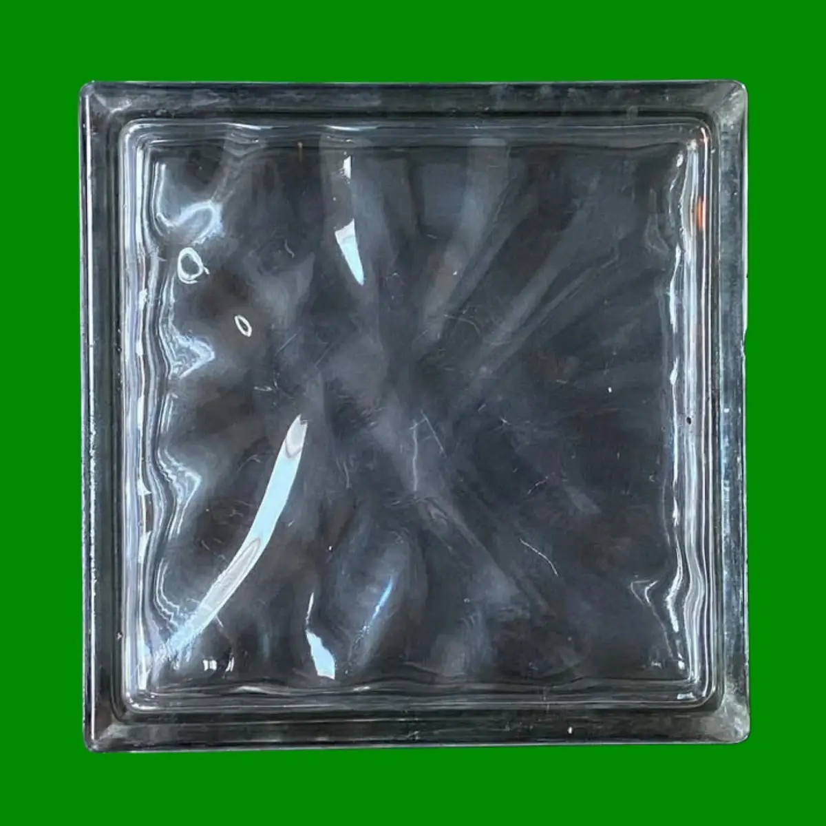 6x Used Extra Large Wavy Glass Brick/Block Wall Build Square 240mm² (9.5")x 80mm - image 8 | Free standard UK delivery included | Discount Quality Products
