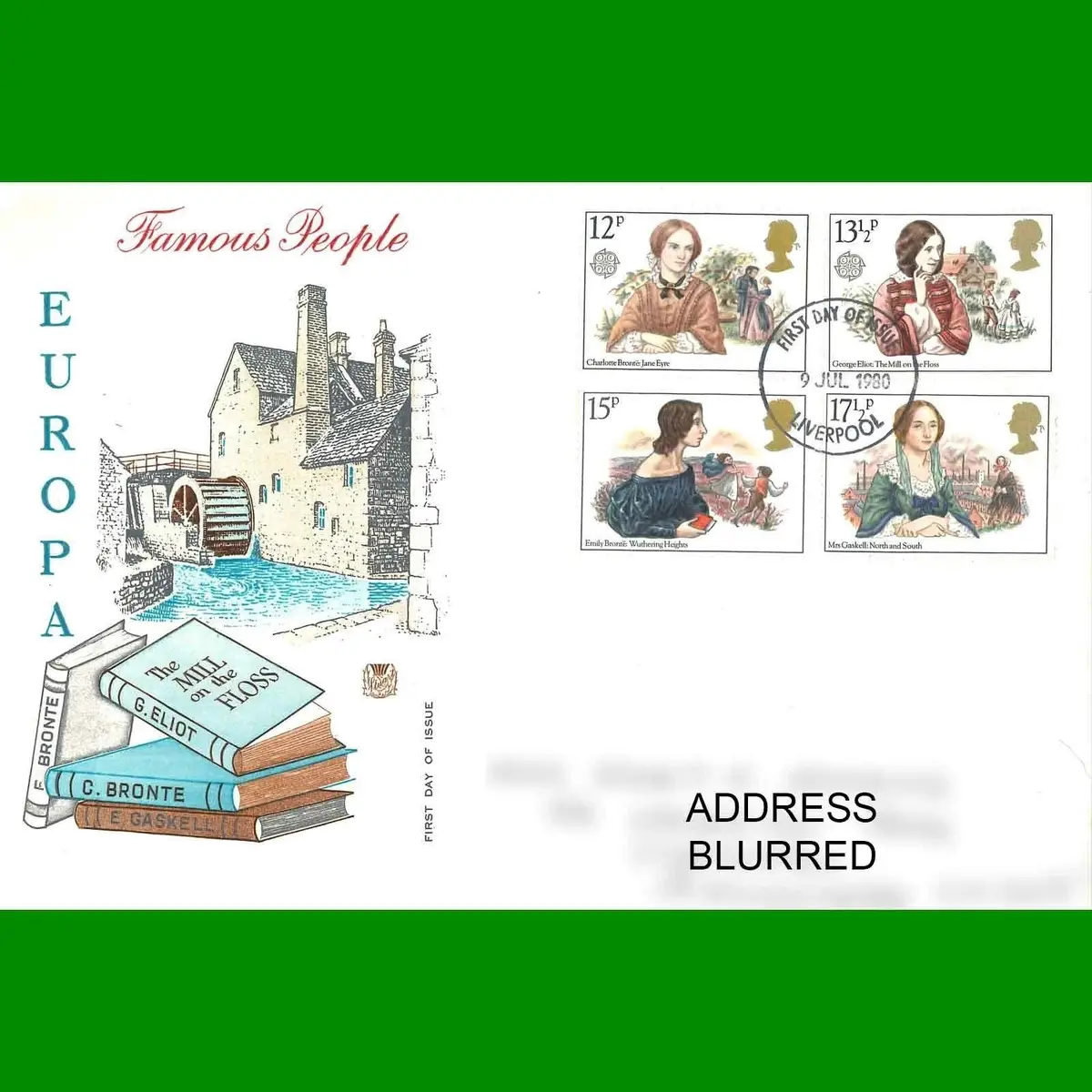 FDC Famous People, Europa, Commemorative First Day Cover Stamps, 9.7.1980