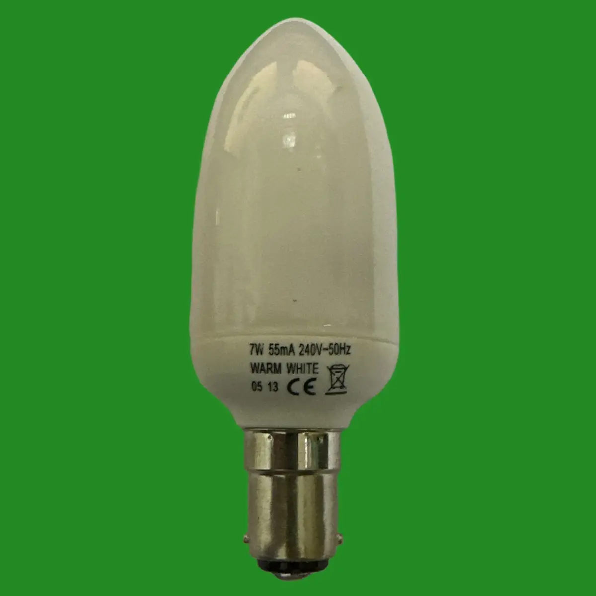 1x 7W (=30W) Crompton Candle CFL Light Bulb Low Energy SBC B15 Small Bayonet - image 2 | Free standard UK delivery included | Discount Quality Products