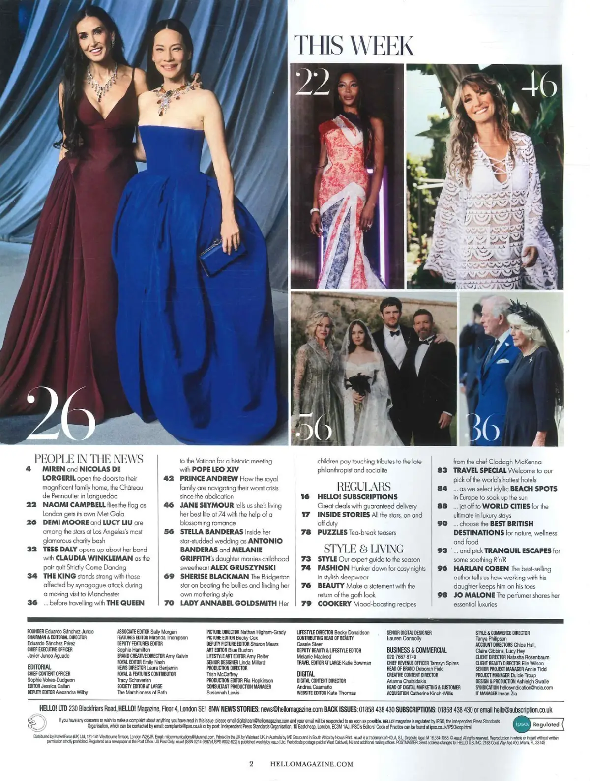 HELLO! Magazine: Stella Banderas, Jane Seymour, King Charles, Pope Leo, 3.11.25 - image 3 | Free standard UK delivery included | Discount Quality Products