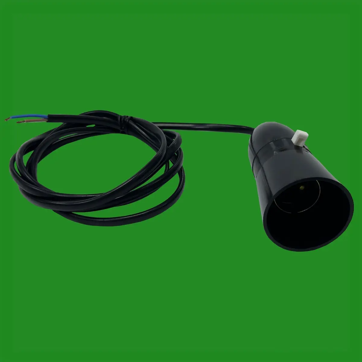 Black Switched Pendant Bayonet B22 Light Socket &amp; 1.5m Flex Cable T1 Lamp Holder