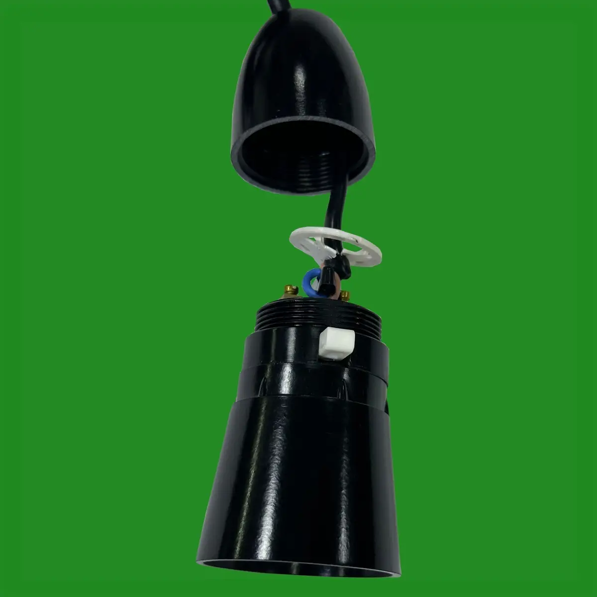 Black Switched Pendant Bayonet B22 Light Socket & 1.5m Flex Cable T1 Lamp Holder - image 3 | Free standard UK delivery included | Discount Quality Products