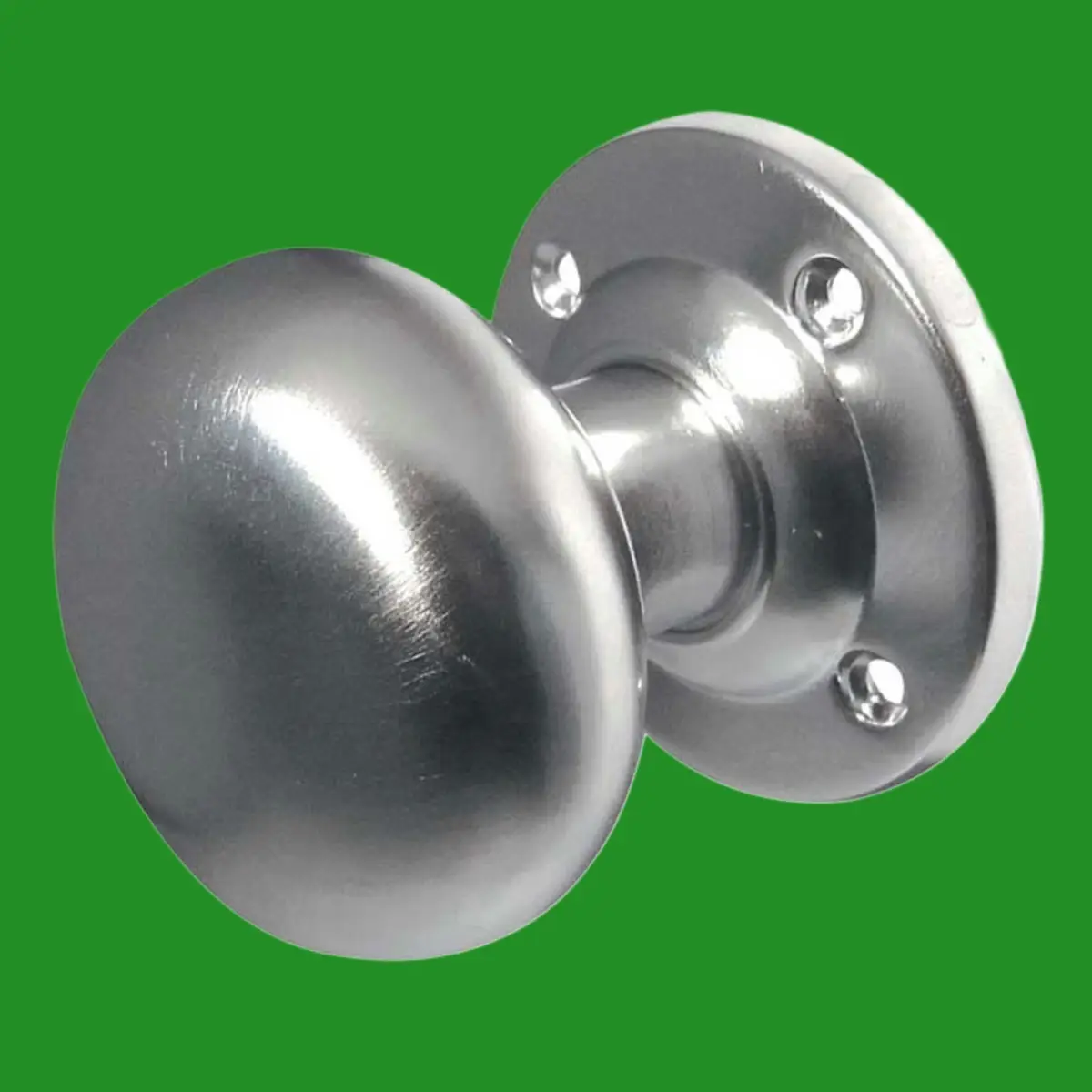 Frelan JEDO 60mm Mushroom Sprung Mortice Knob Pair Set, Satin Chrome, JV35BSC