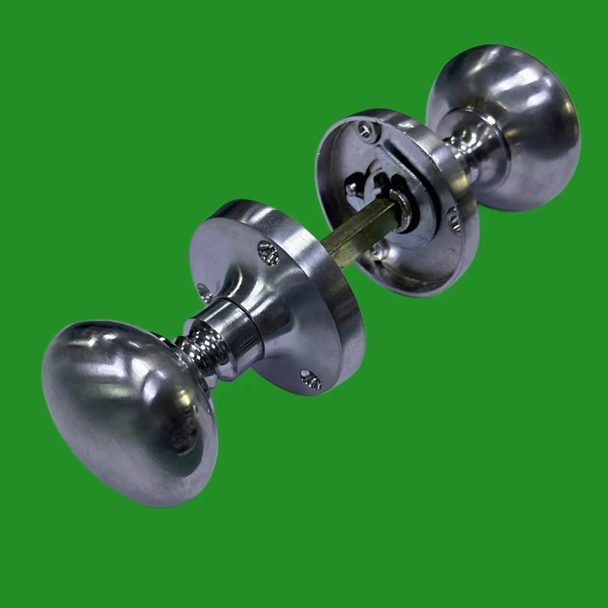 Frelan JEDO 60mm Mushroom Sprung Mortice Knob Pair Set, Satin Chrome, JV35BSC - image 3 | Free standard UK delivery included | Discount Quality Products