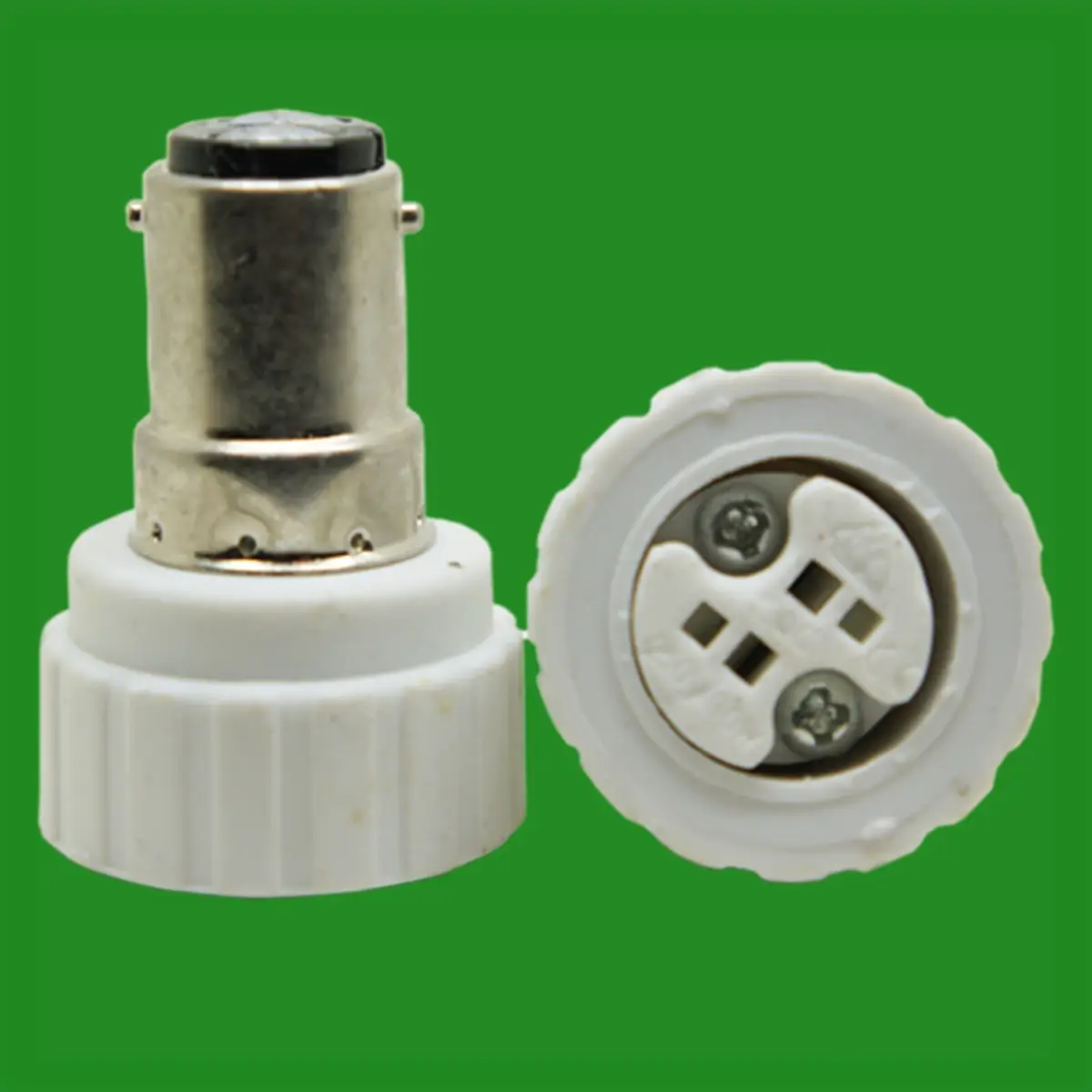 2x Small Bayonet SBC B15 To MR16 GU5.3 Light Bulb Adaptor Lamp Converter Holder