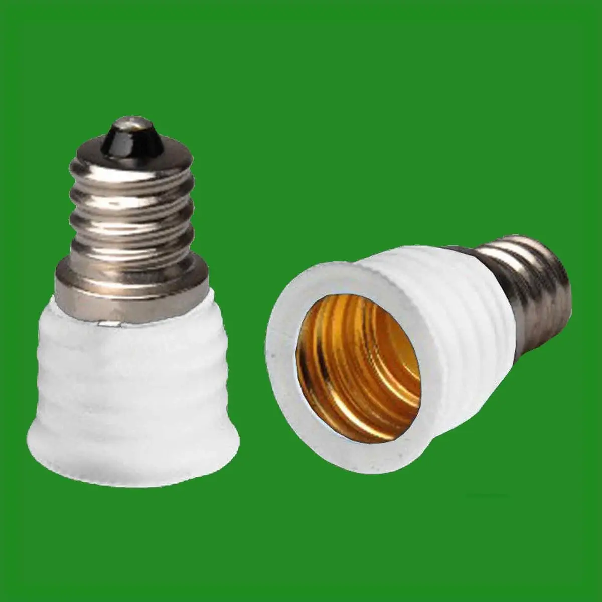 1x CES E12 Candelabra Screw to SES E14 Small Edison Screw Light Bulb Adapter