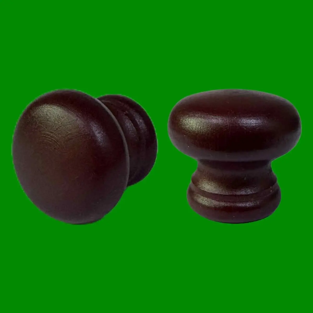 2x Small Round 30mm Wooden Pine Door Knob Handle Mahogany Finish Drawer Cupboard - image 3 | Free standard UK delivery included | Discount Quality Products
