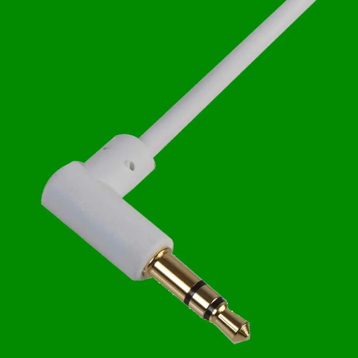 White 10 Metre, 3.5mm Stereo Jack Right Angle 90° Male to Male Audio Aux Cable - image 2 | Free standard UK delivery included | Discount Quality Products