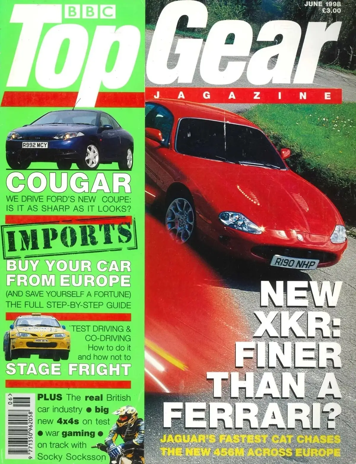 BBC Top Gear Magazine: Issue #57, Jaguar XKR, Ferrari 456M, BMW, Cars, June 1998