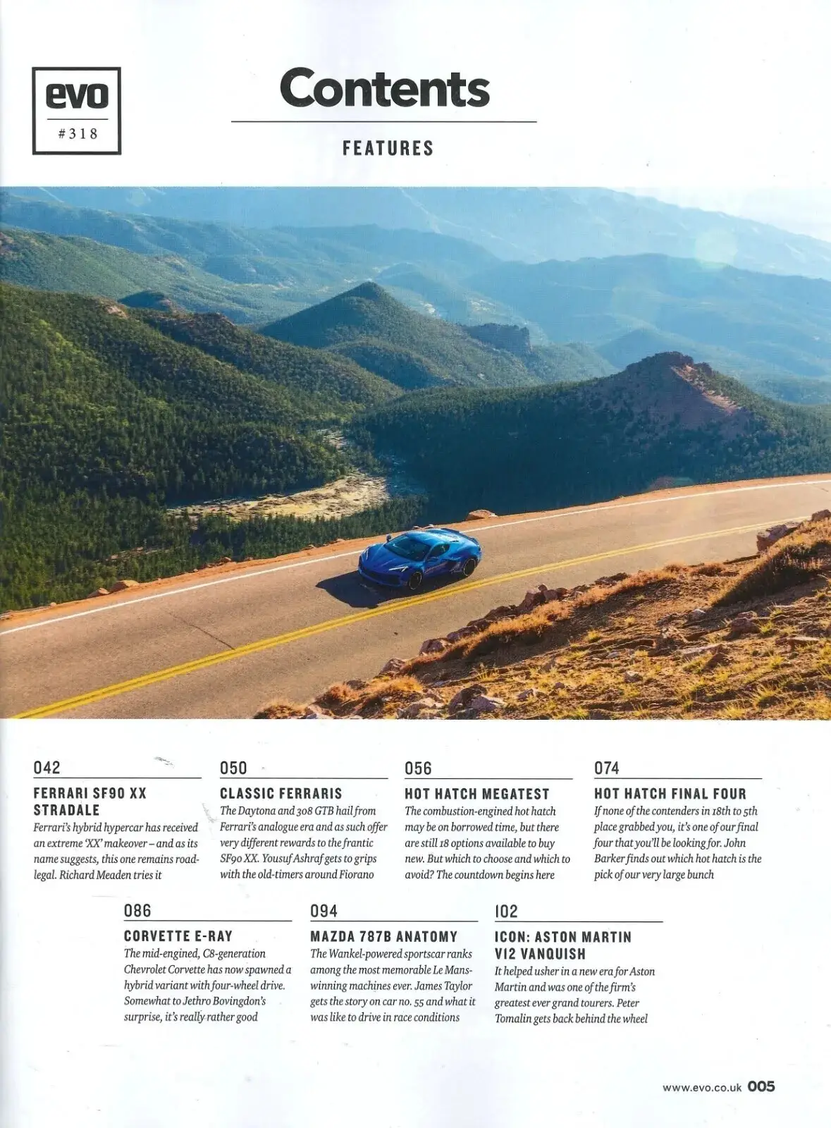 Evo Magazine: Ferrari SF90 XX, Chevrolet Corvette E-Ray, Mazda 787B, Feb 2024 - image 2 | Free standard UK delivery included | Discount Quality Products