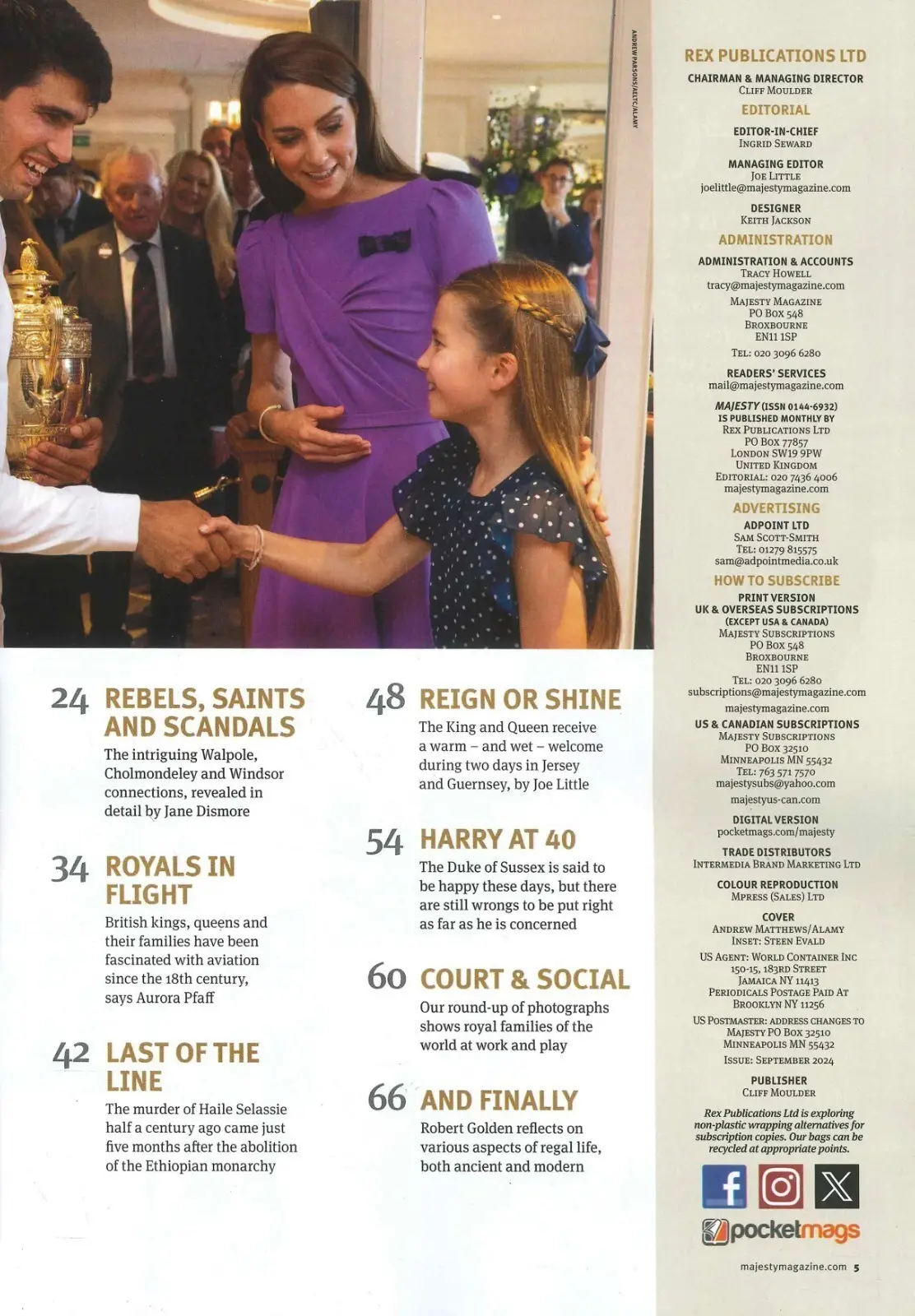 Majesty Magazine: Queen Elizabeth, King Charles, Prince Harry at 40, Sept 2024 - image 3 | Free standard UK delivery included | Discount Quality Products