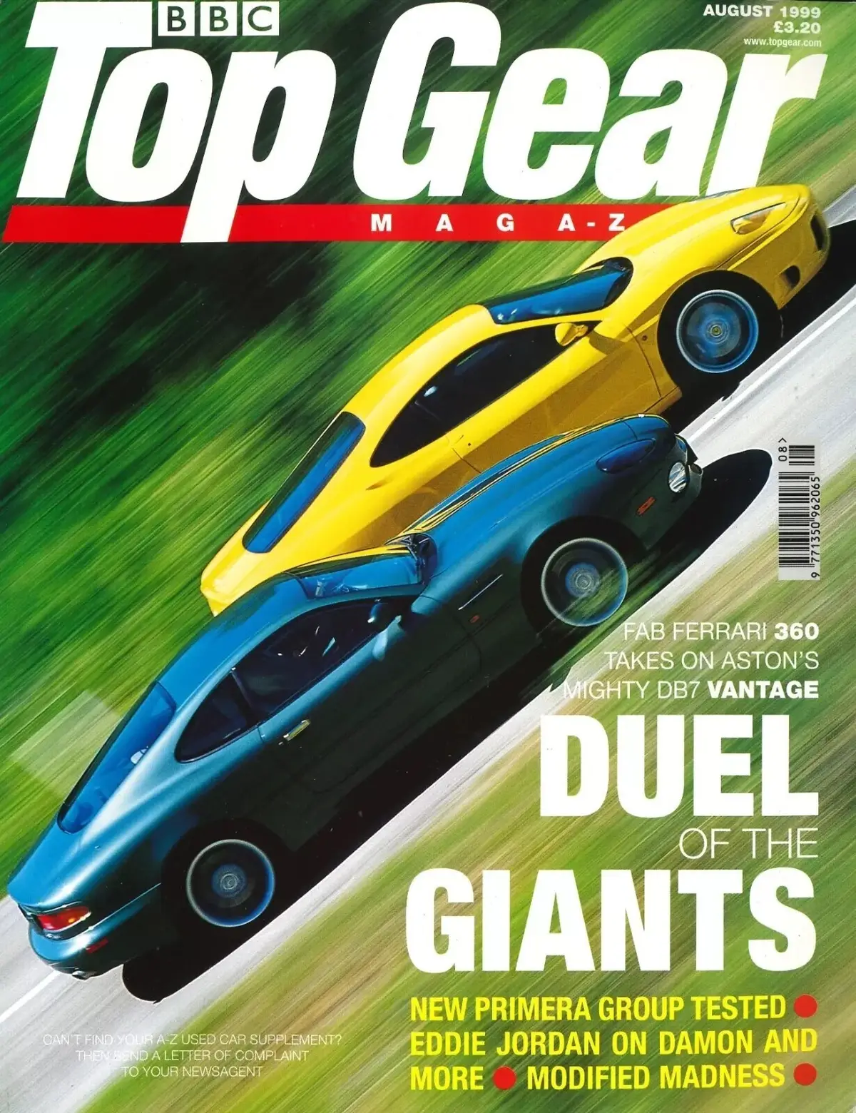 BBC Top Gear Magazine: Issue #71, Ferrari 360, Aston Martin DB7, BMW, Aug 1999