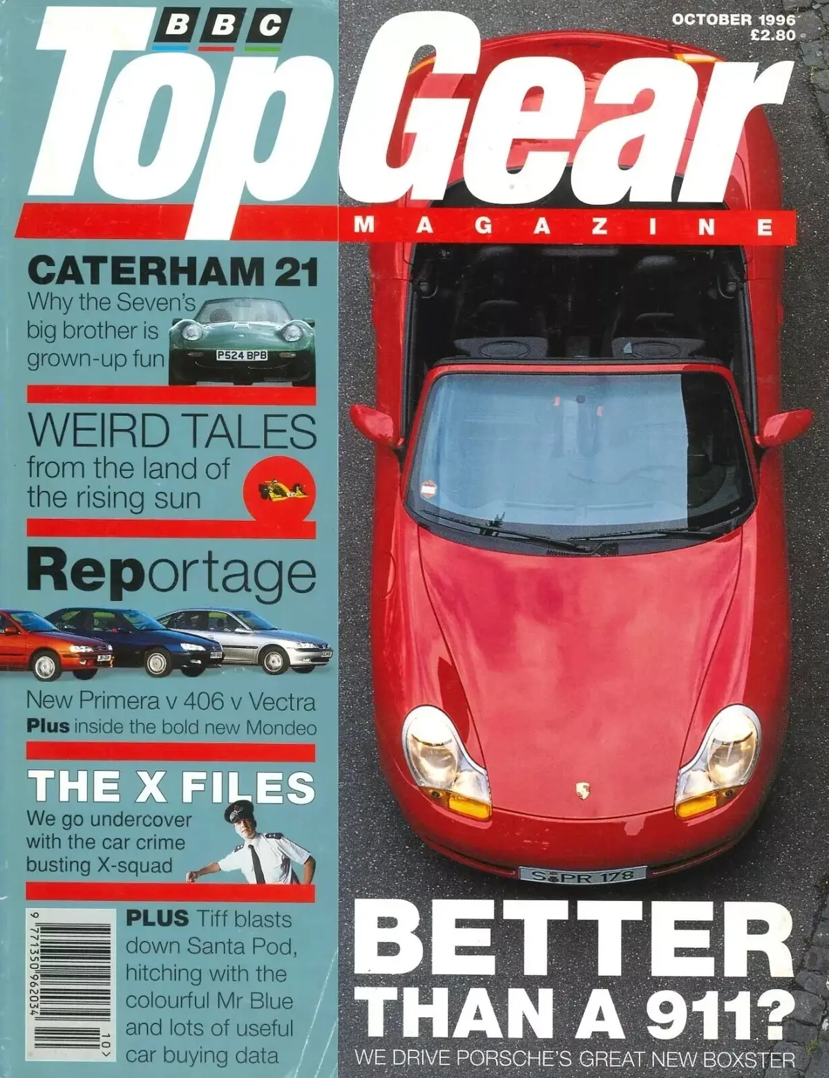 BBC Top Gear Magazine: Issue #37, Porsche Boxster, Caterham 21, BMW, Oct 1996
