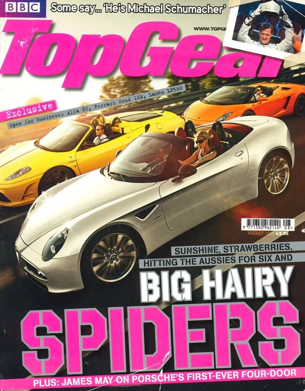BBC Top Gear Magazine: Issue #194, Ferrari Scuderia, Lambo Gallardo, Aug 2009
