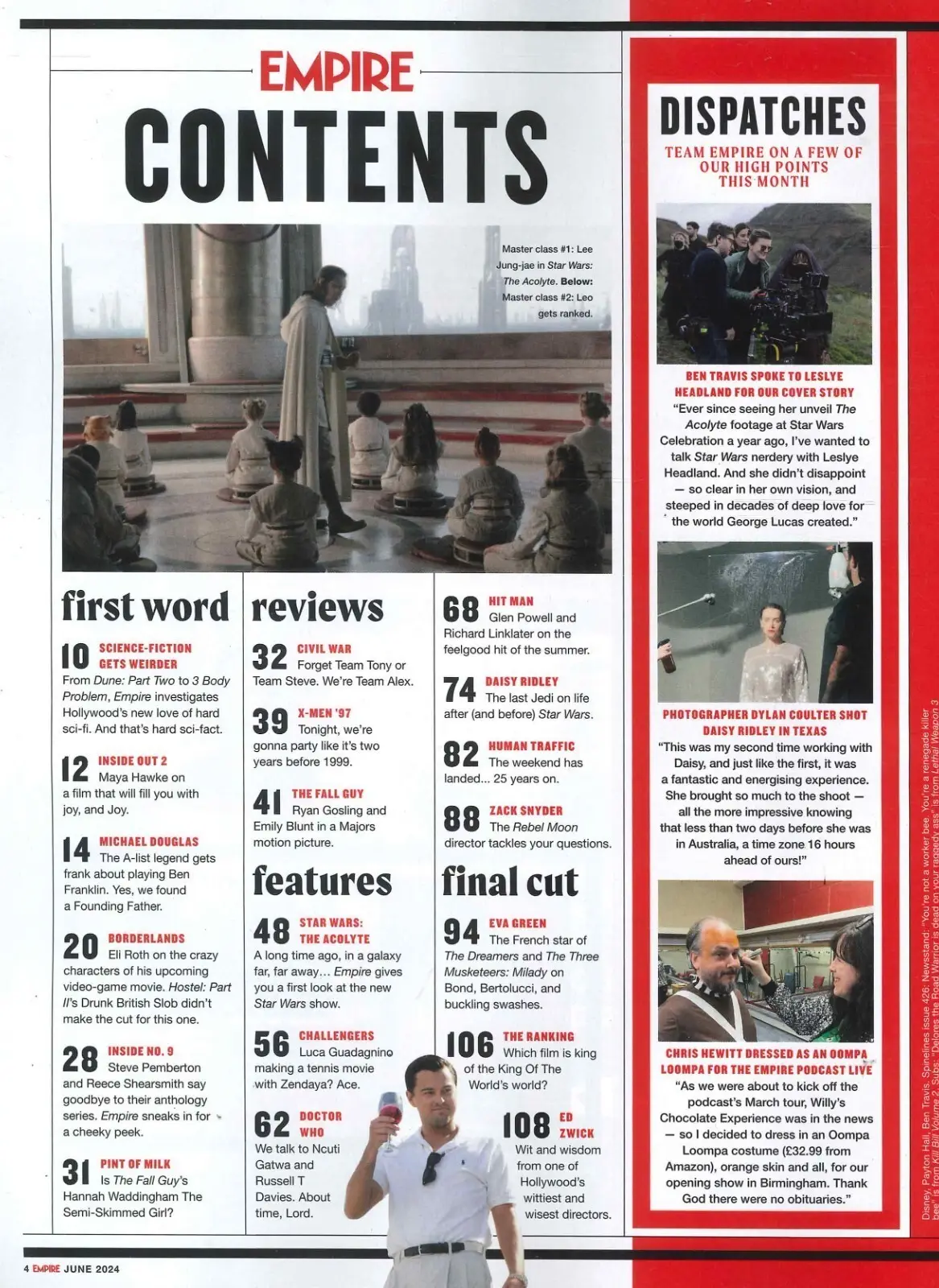 Empire Magazine: Star Wars Acolyte, Daisy Ridley, Zack Snyder, Sci-Fi, June 2024 - image 2 | Free standard UK delivery included | Discount Quality Products