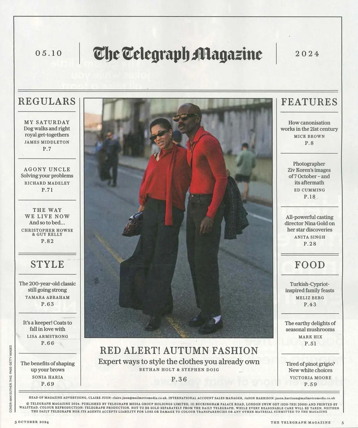 Telegraph Magazine: Carlo Acutis, James Middleton, Nina Gold, R. Madeley 5.10.24 - image 2 | Free standard UK delivery included | Discount Quality Products