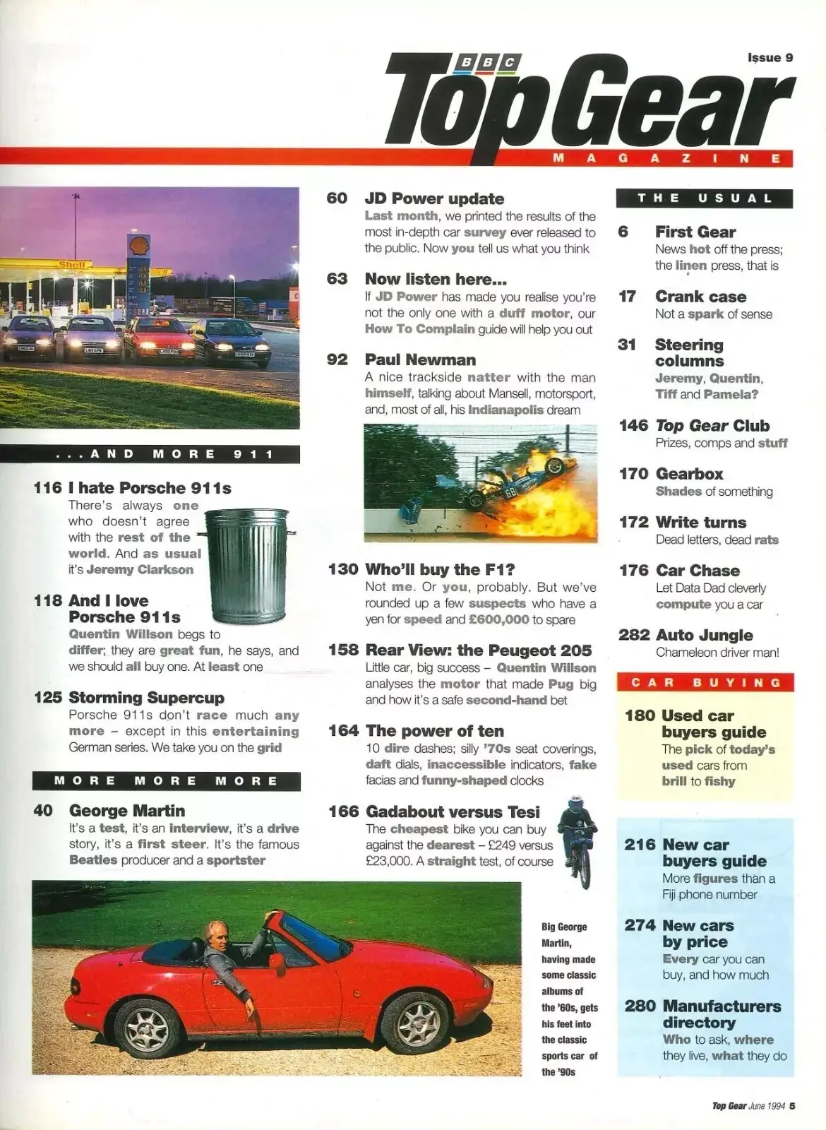 BBC Top Gear Magazine: Issue #9, Paul Newman, Porsche 911, Audi A8, June 1994 - image 3 | Free standard UK delivery included | Discount Quality Products