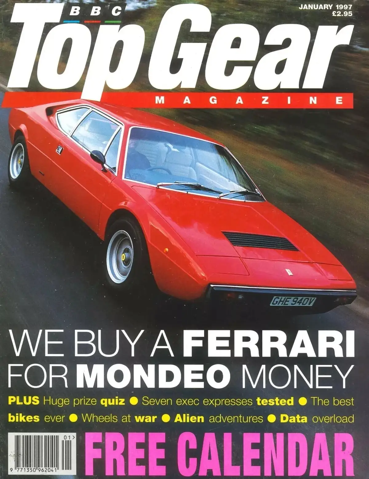BBC Top Gear Magazine: Issue #40, Ferrari, Honda Prelude, Alfa 155, Jan 1997