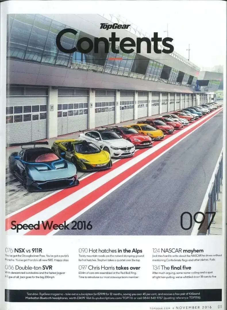 BBC Top Gear Magazine Issue 288, NSX vs 911R, Infiniti Q60, Porsche, Nov 2016 - image 2 | Free standard UK delivery included | Discount Quality Products