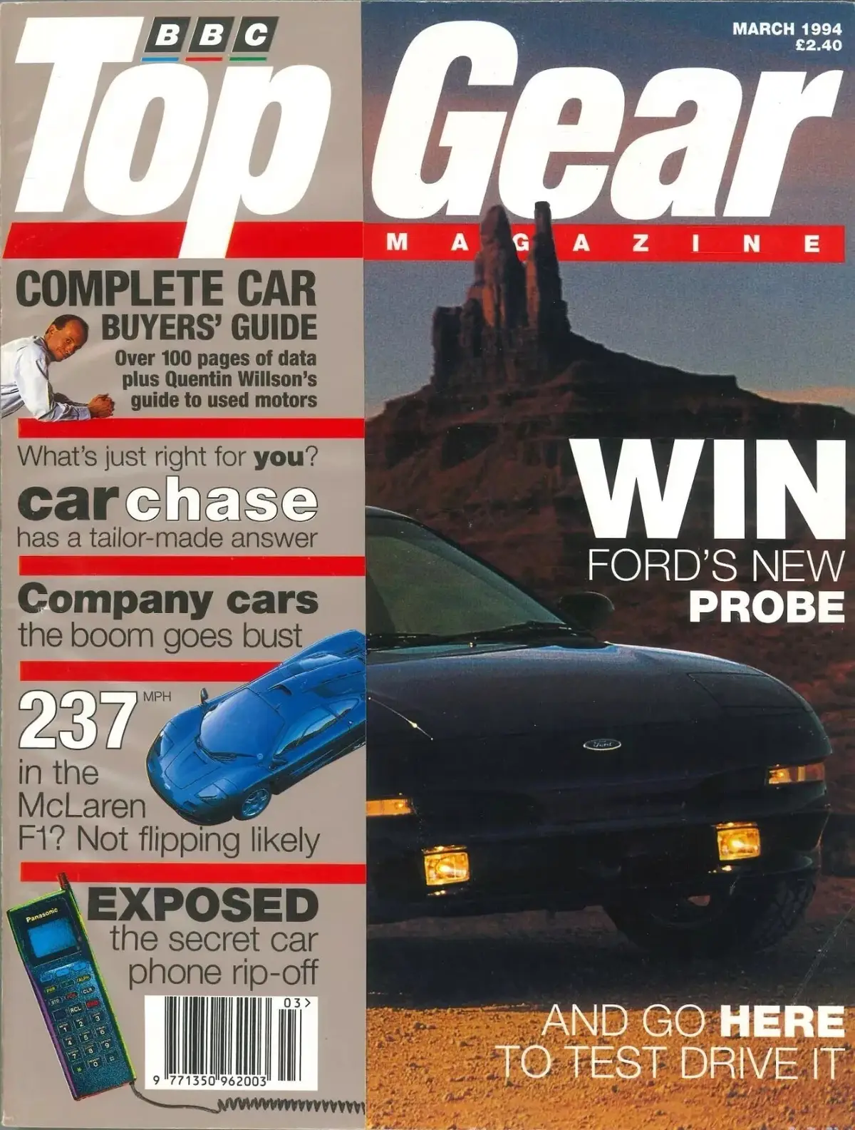 BBC Top Gear Magazine: Issue #6, Ford Probe, McLaren F1, VW Beetle, March 1994