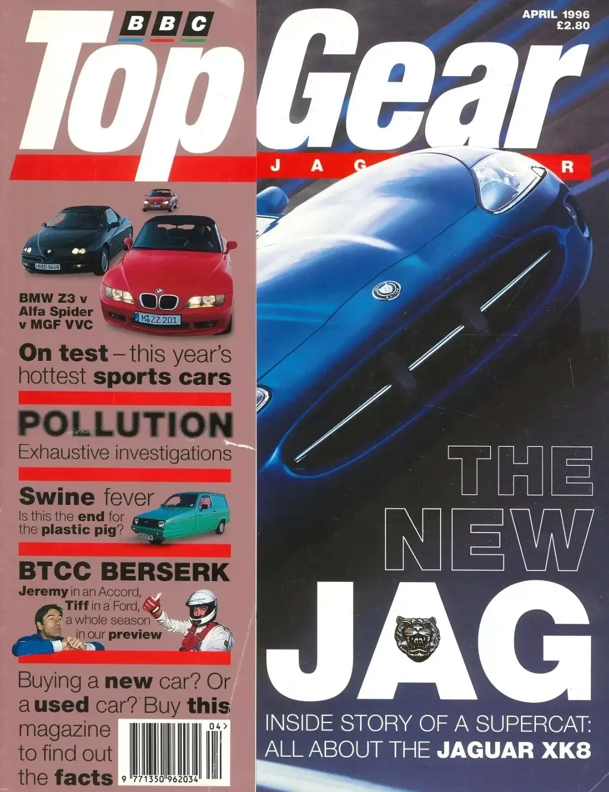 BBC Top Gear Magazine: Issue #31, Jaguar XK8, BMW Z3, Alfa Spider, April 1996