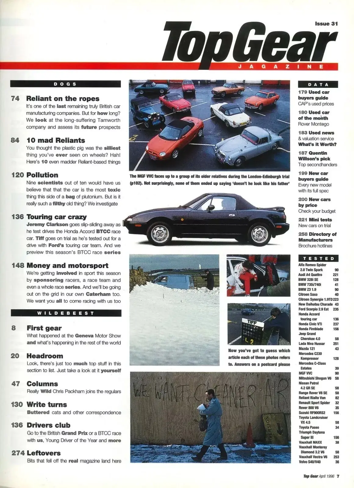 BBC Top Gear Magazine: Issue #31, Jaguar XK8, BMW Z3, Alfa Spider, April 1996 - image 3 | Free standard UK delivery included | Discount Quality Products