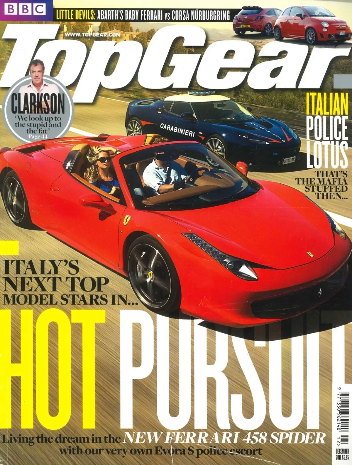BBC Top Gear Magazine: Issue #224, Ferrari 468 Spider, Kia GT, Lotus, Dec 2011