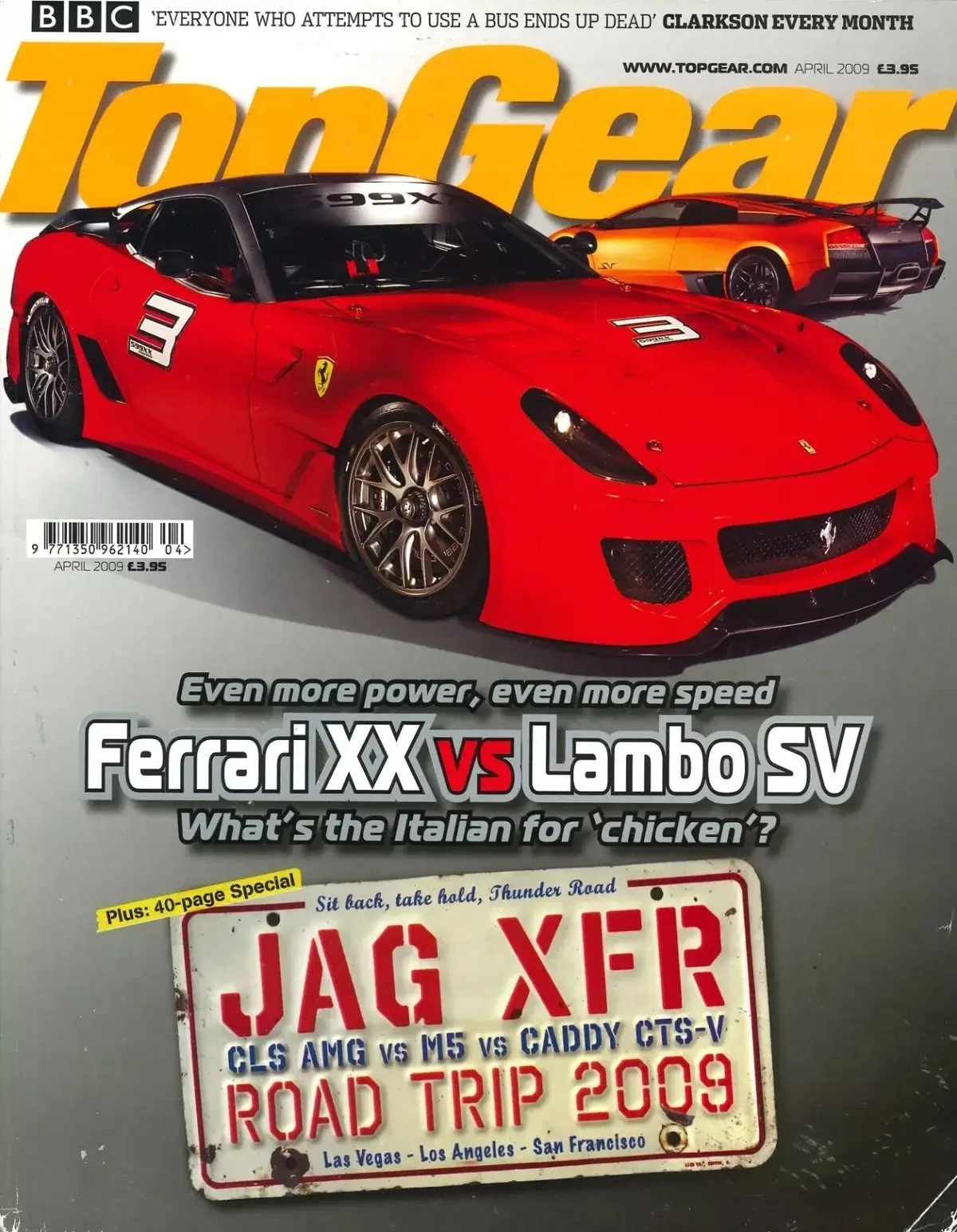 BBC Top Gear Magazine: Issue #190, Ferrari XX Cover, Lambo, Jaguar, April 2009