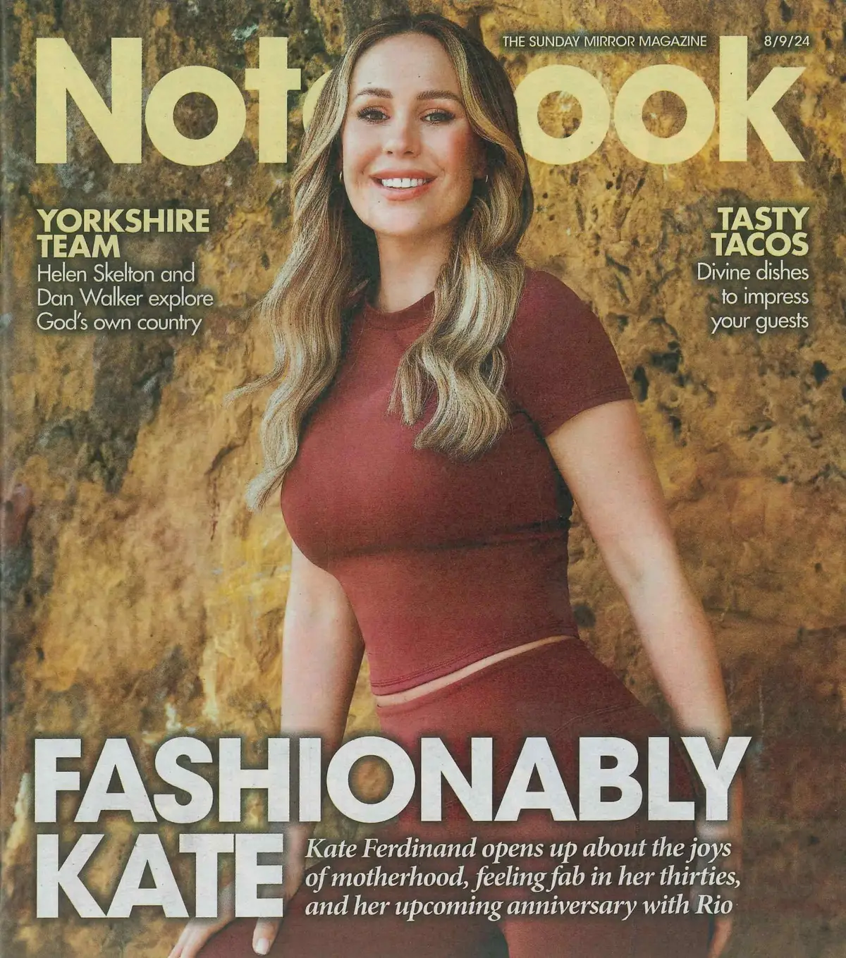Sunday Mirror Notebook Magazine: Kate Ferdinand, Helen Skelton, Fashion, 8.9.24