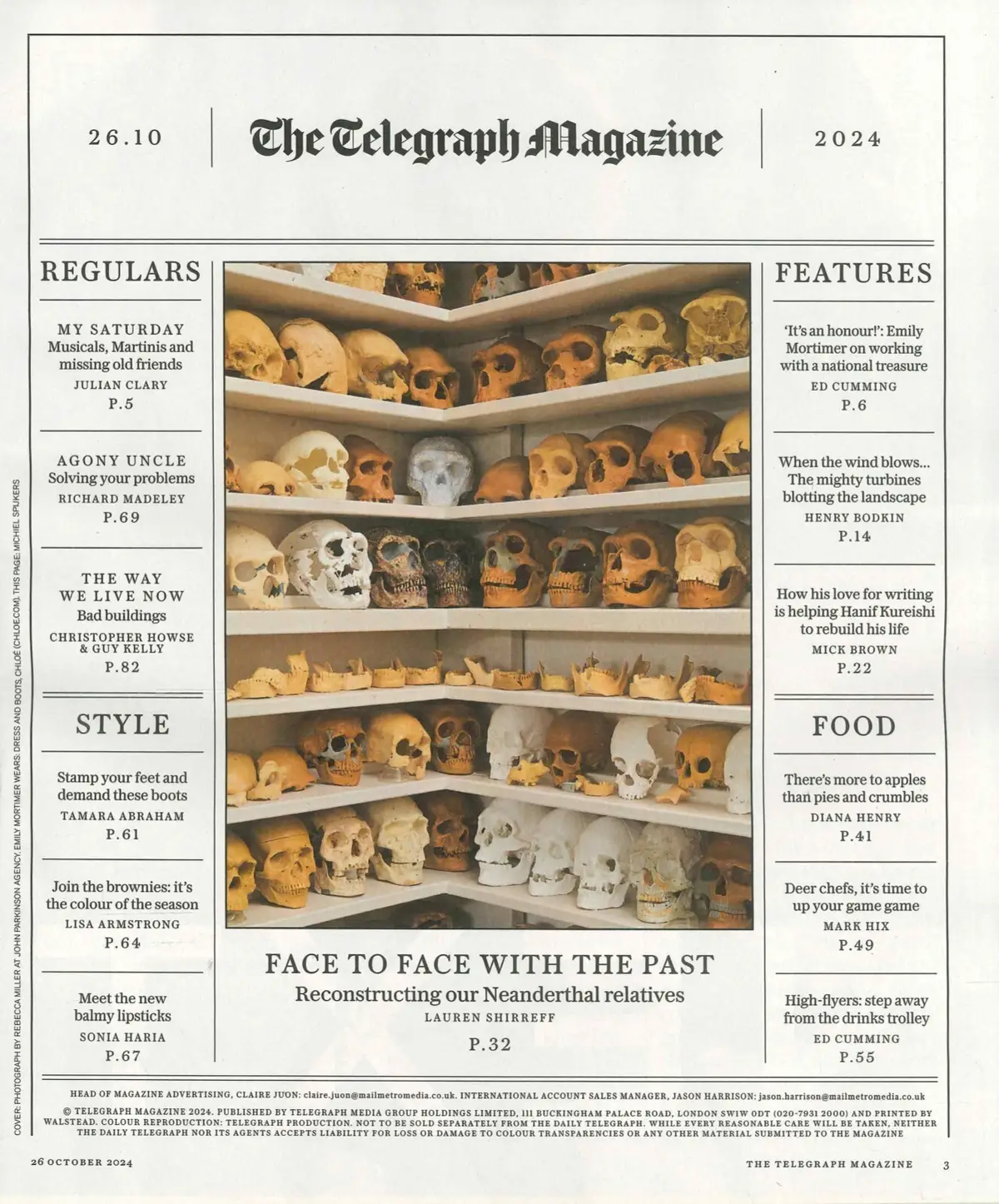Telegraph Magazine: Emily Mortimer in Paddington Bear, Julian Clary, 26.10.24 - image 2 | Free standard UK delivery included | Discount Quality Products