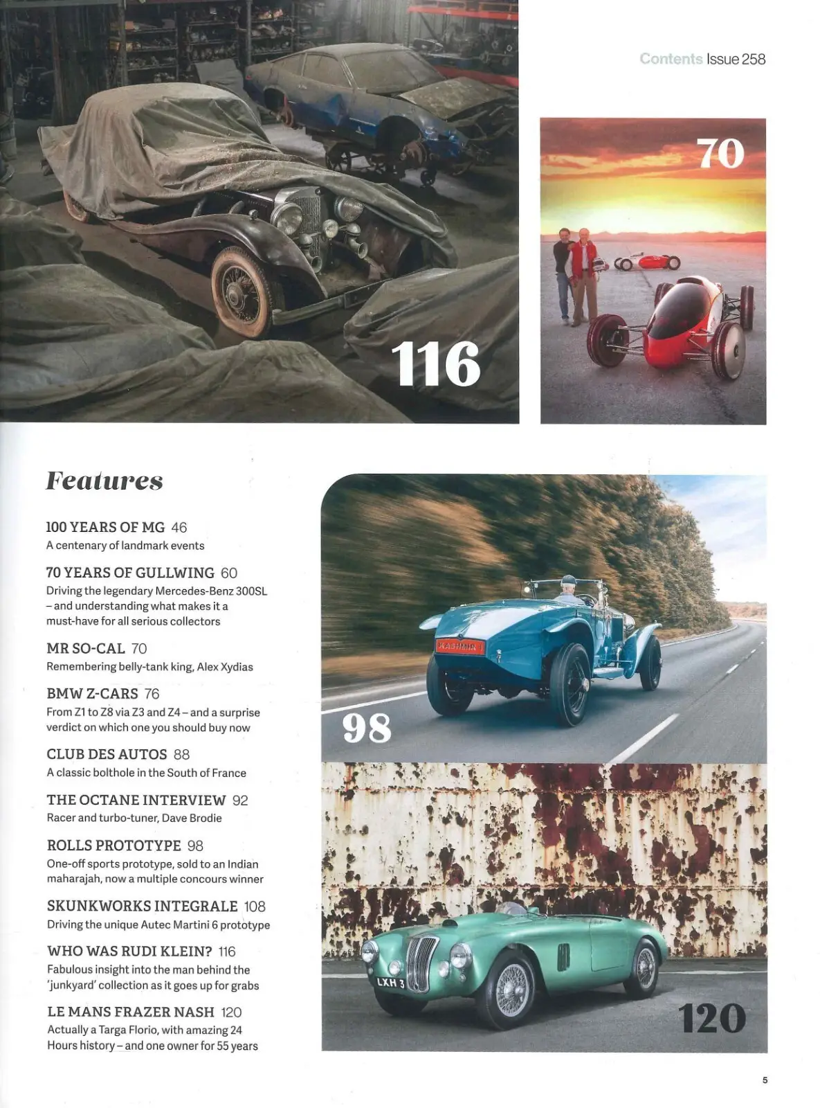 Octane Magazine #258, MG at 100, Mercedes Gullwing, Rolls-Royce 17EX, Dec 2024 - image 3 | Free standard UK delivery included | Discount Quality Products