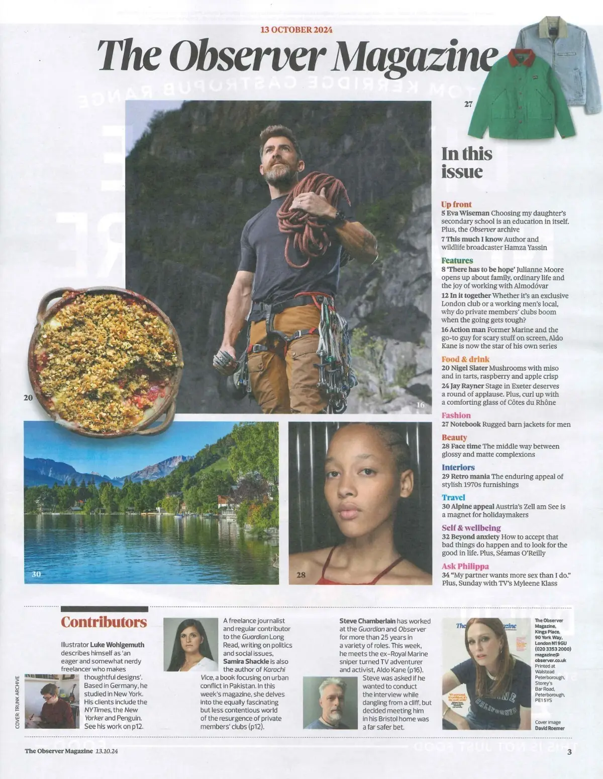 Observer Magazine: Julianne Moore, Myleene Klass, Aldo Kane, Fashion, 13.10.24 - image 2 | Free standard UK delivery included | Discount Quality Products