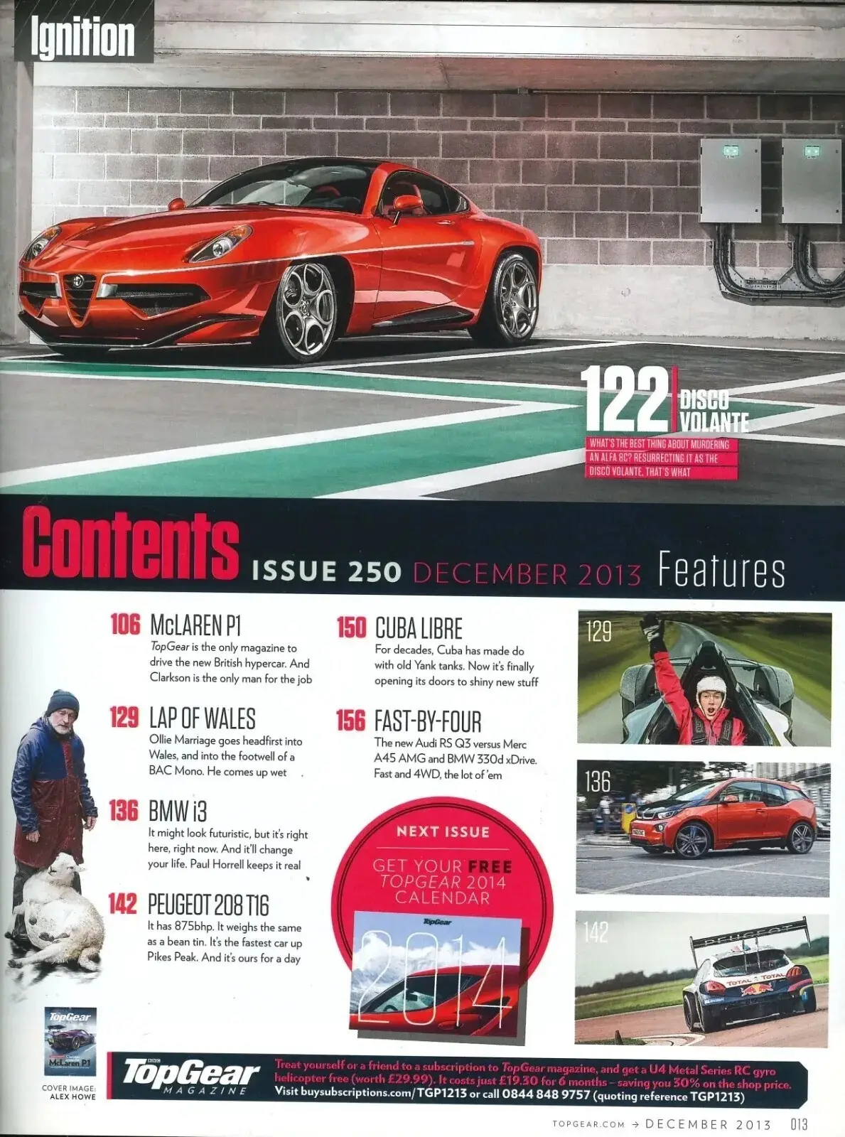 BBC Top Gear Magazine: Issue #250, McLaren P1, BMW I3, Cadillac CTS, Dec 2013 - image 2 | Free standard UK delivery included | Discount Quality Products