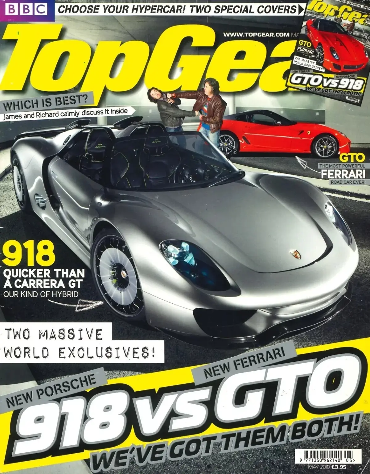 BBC Top Gear Magazine Issue #204, Porsche 918 Cover, Ferrari 599, Ford, May 2010