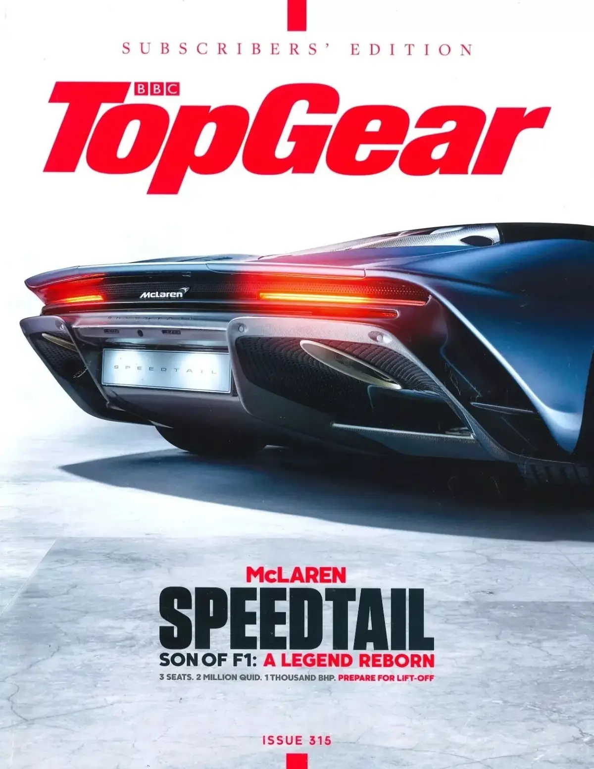 BBC Top Gear Magazine: Issue #315, McLaren Speedtail, Mercedes AMG, Dec 2018