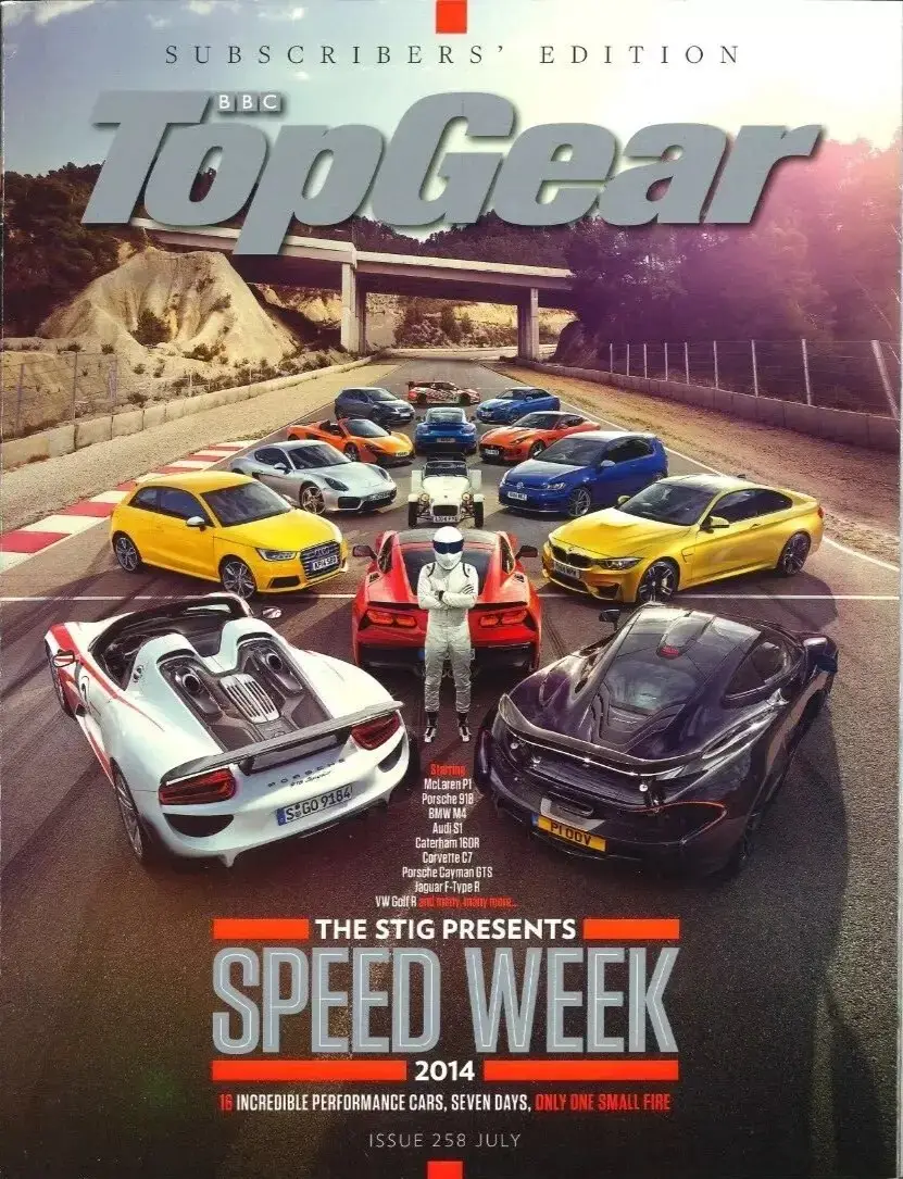 BBC Top Gear Magazine, Issue #258, McLaren P1, BMW M4, Audi S1, VW, July 2014