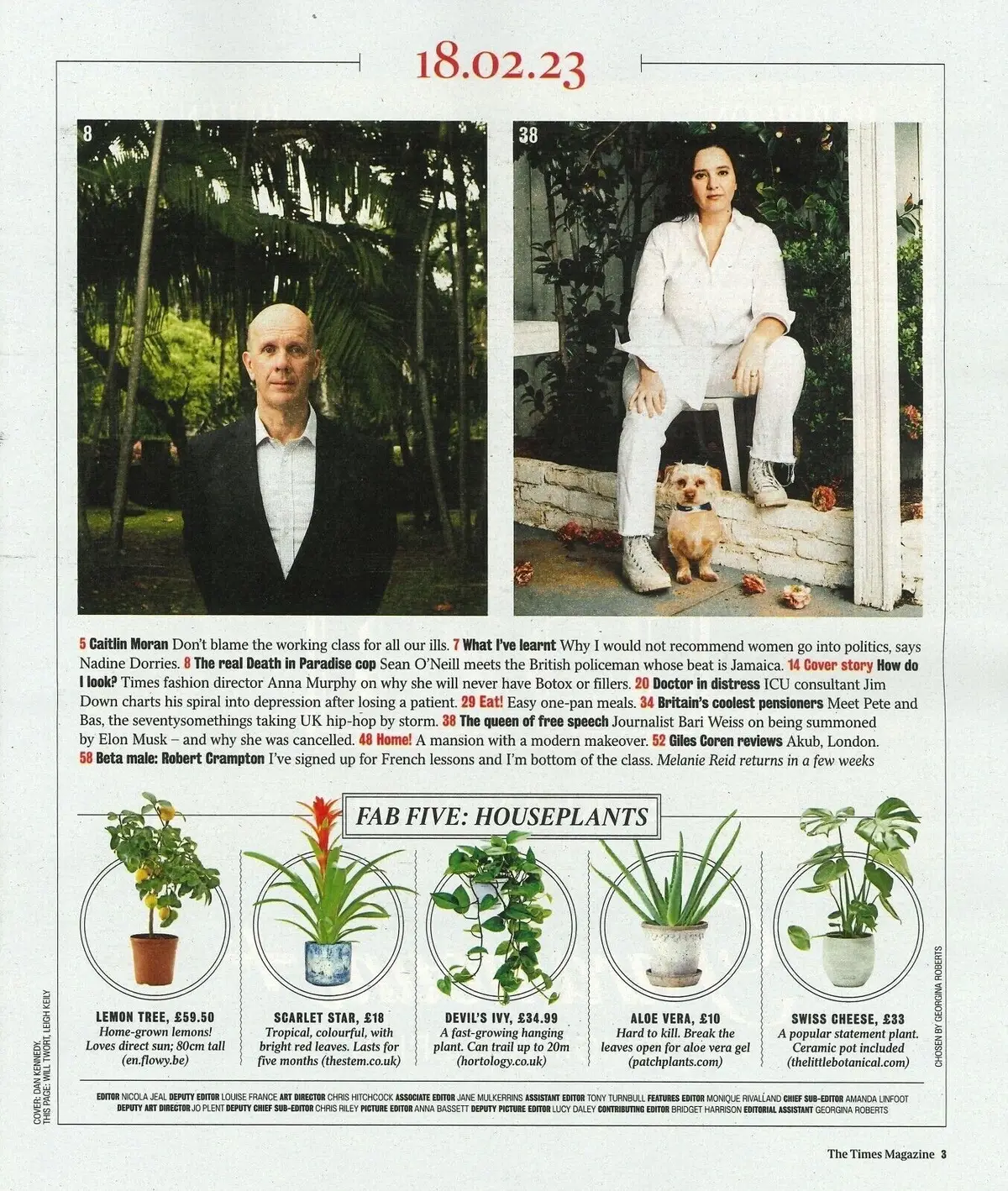 Times Magazine, Anna Murphy, Botox, Fillers, Nadine Dorris, Bari Weiss, 18.2.23 - image 2 | Free standard UK delivery included | Discount Quality Products