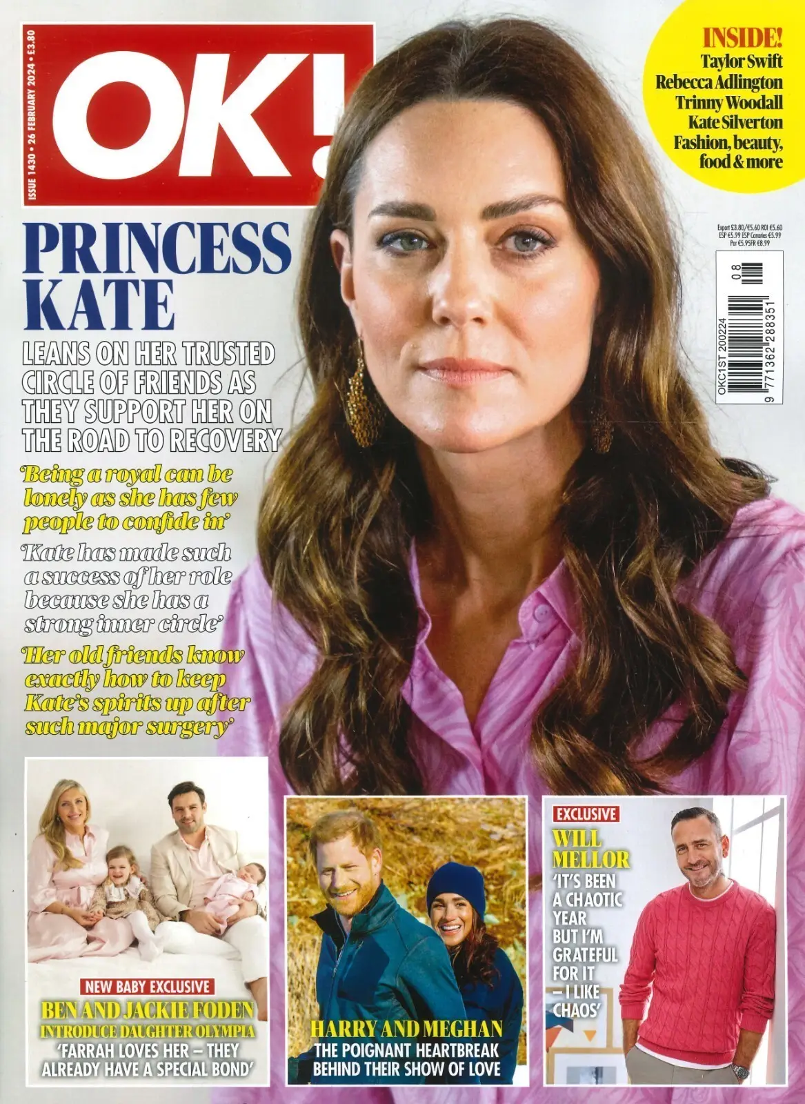 OK! Magazine: Princess Kate, Prince Harry, Meghan Markle, Taylor Swift, 26.2.24