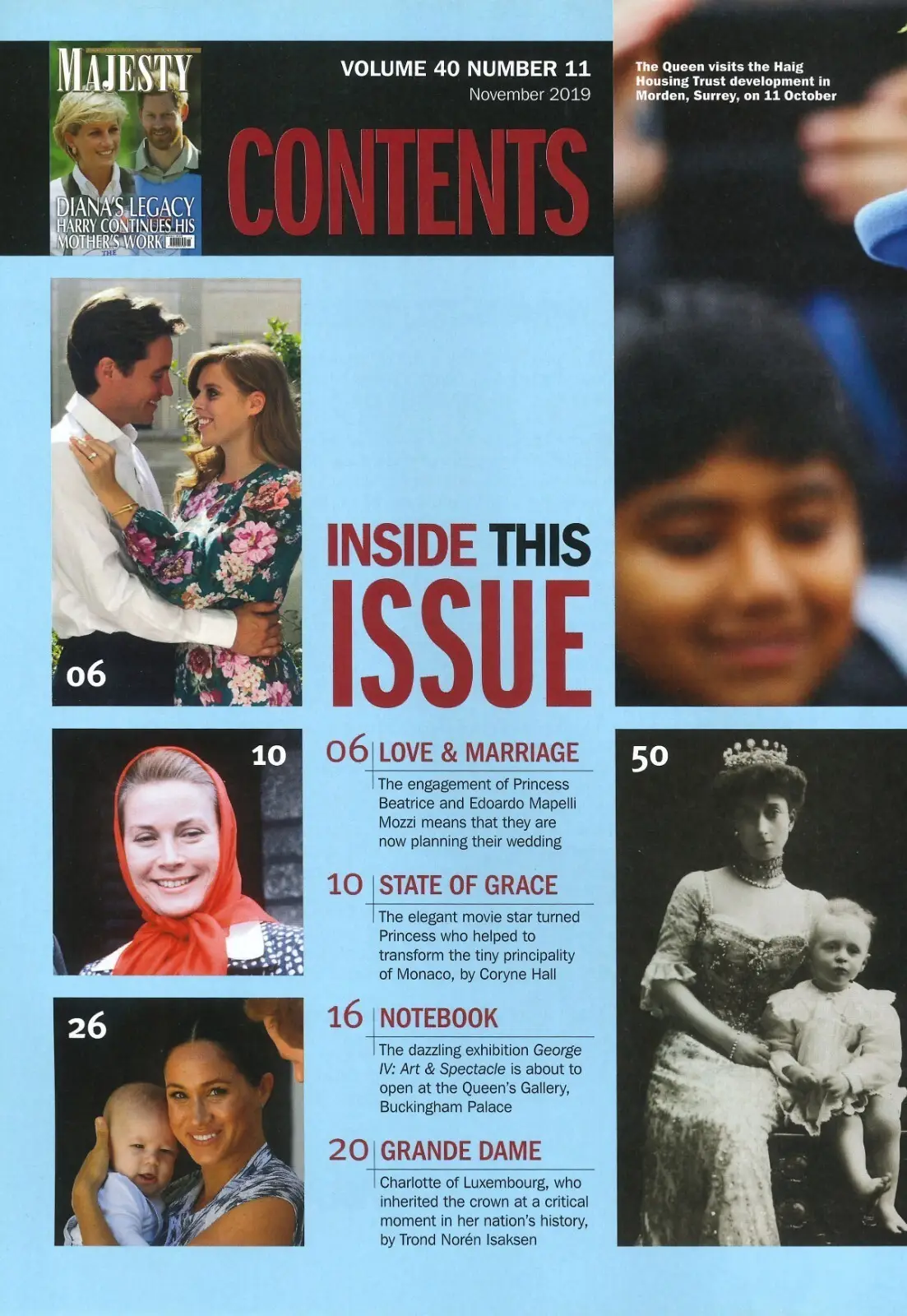 Majesty Magazine, Princess Diana, Prince Harry, Meghan Markle, Queen, Nov 2019 - image 2 | Free standard UK delivery included | Discount Quality Products