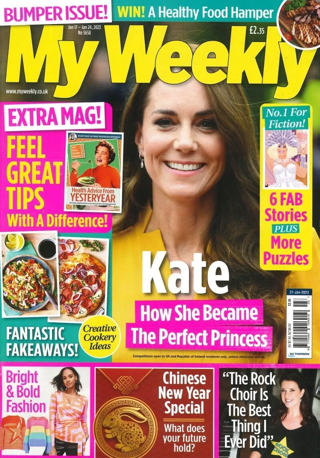 My Weekly Magazine 17.1.23, Kate Middleton, Annabelle Apsion, Caroline Lusher