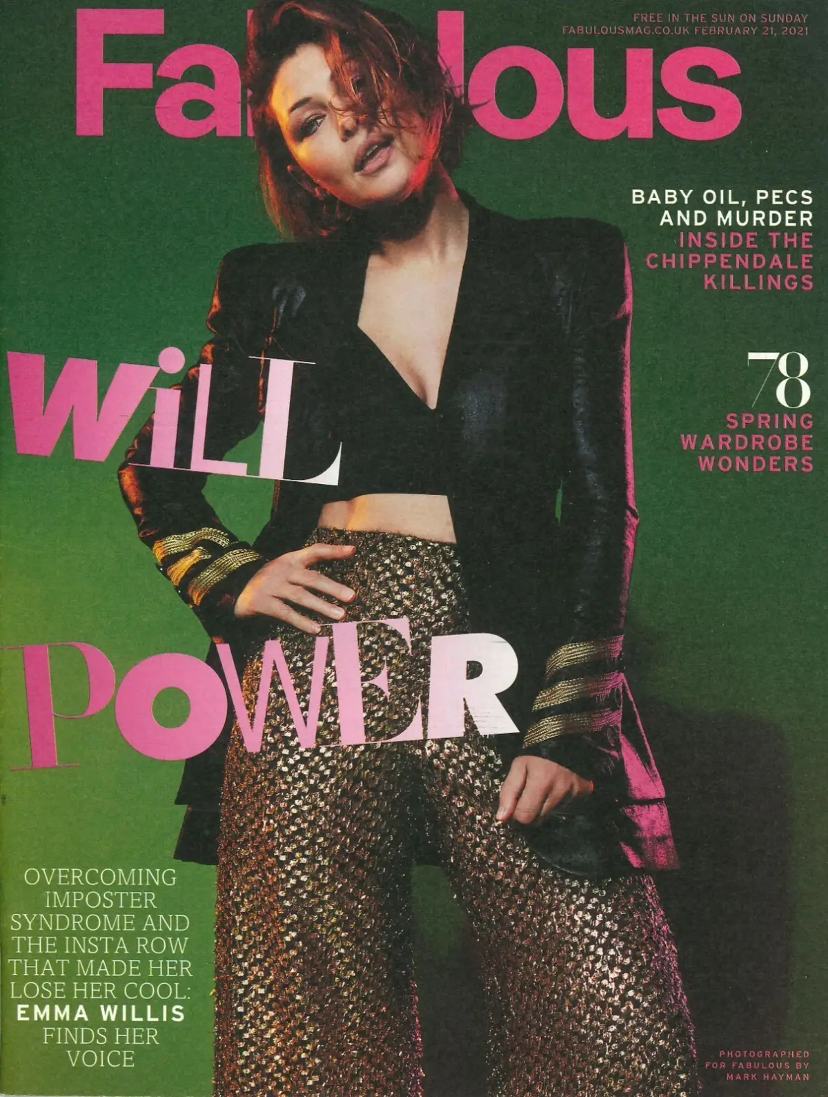 Fabulous Magazine: Emma Willis, Sian Gabbidon, Ian Theasby, Fashion, 21.2.21