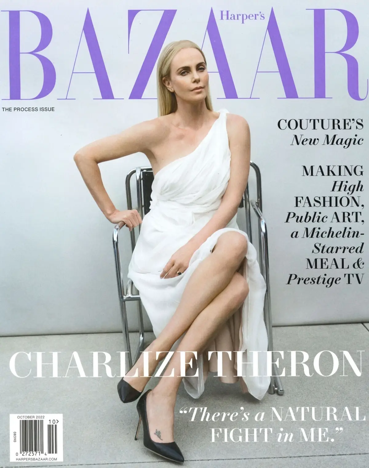 Harper's Bazaar USA Magazine, Charlize Theron, Chelsea Handler, October 2022