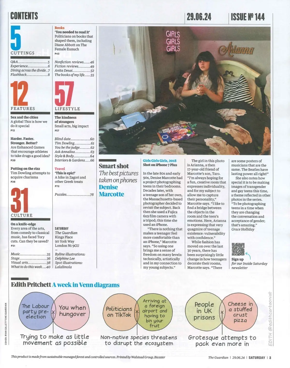 Guardian Saturday Magazine: Serge Pizzorno, Glastonbury, Count Binface, 29.6.24 - image 2 | Free standard UK delivery included | Discount Quality Products