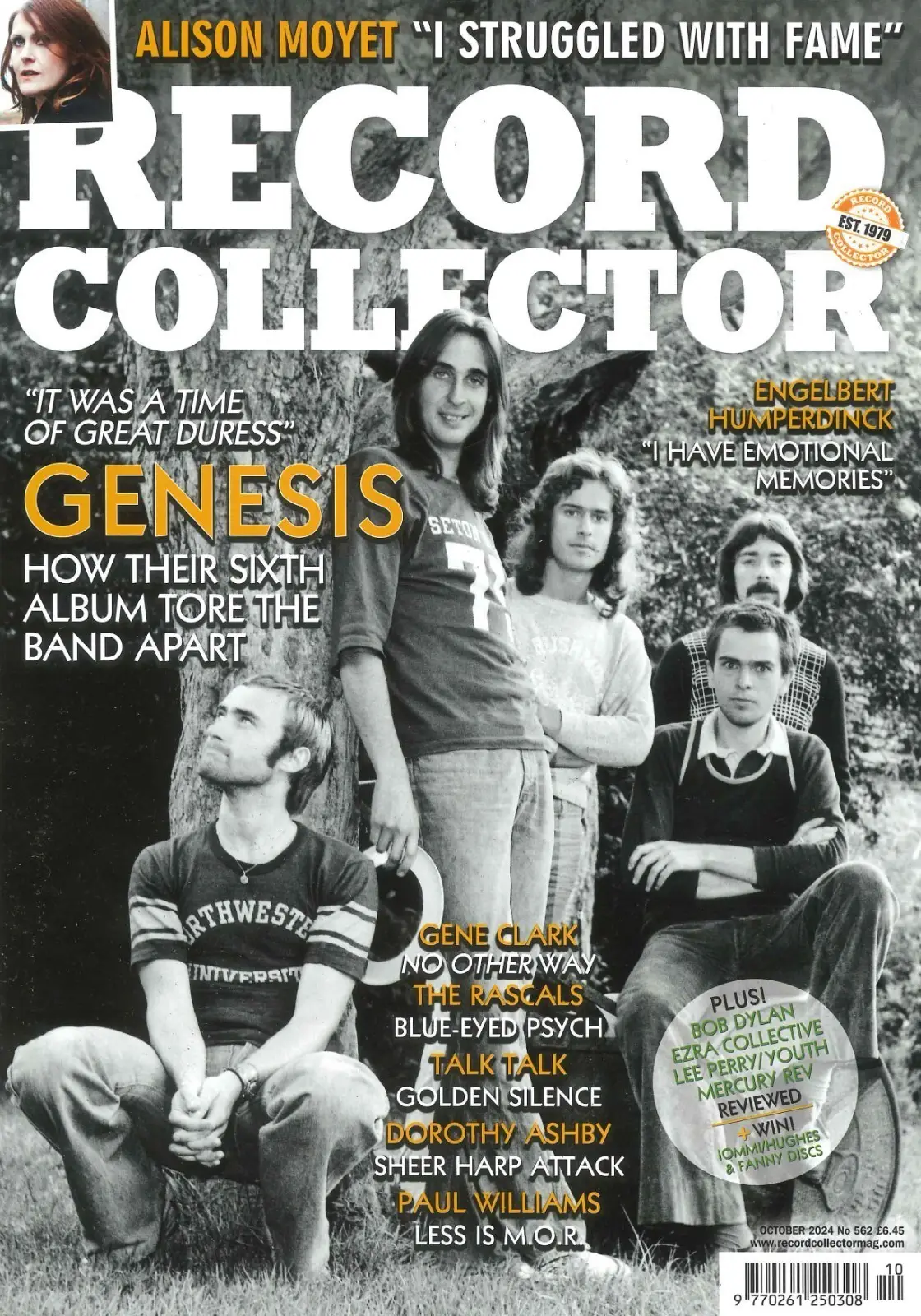 Record Collector Magazine: Genesis, Alison Moyet, Bob Dylan, Music, Oct 2024