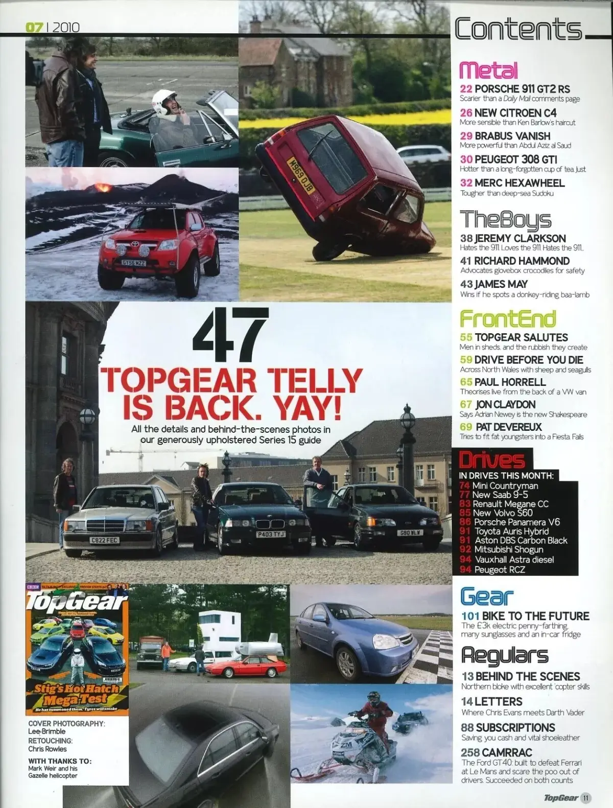 BBC Top Gear Magazine: Issue 206, Porsche 911, Citroen C4, Ford Focus, July 2010 - image 3 | Free standard UK delivery included | Discount Quality Products