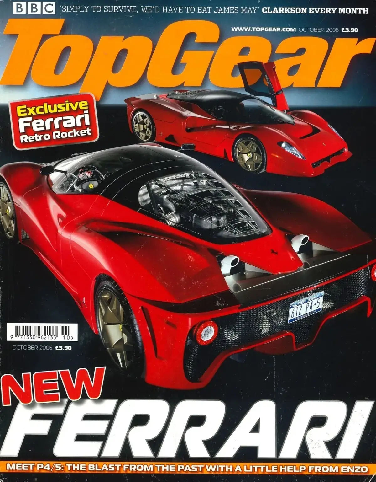 BBC Top Gear Magazine: Issue #157, Ferrari P4/5, Bentley Azure, JCB, Oct 2006