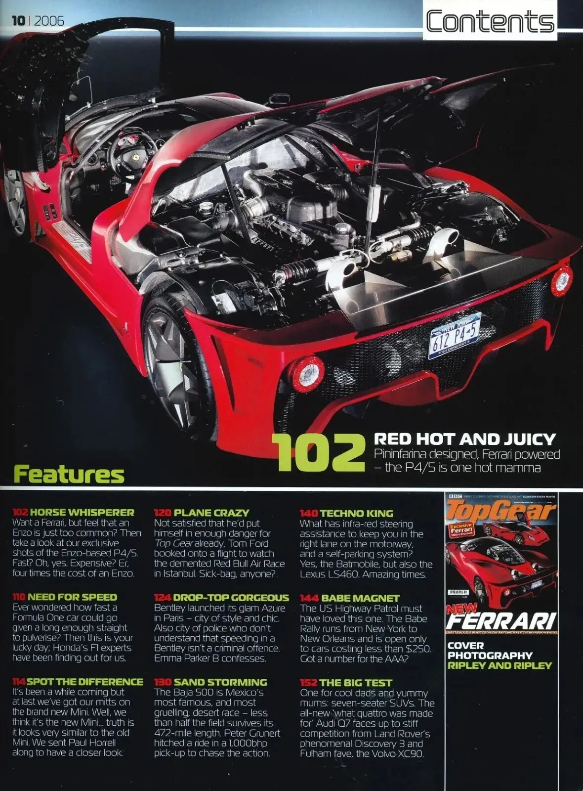 BBC Top Gear Magazine: Issue #157, Ferrari P4/5, Bentley Azure, JCB, Oct 2006 - image 2 | Free standard UK delivery included | Discount Quality Products