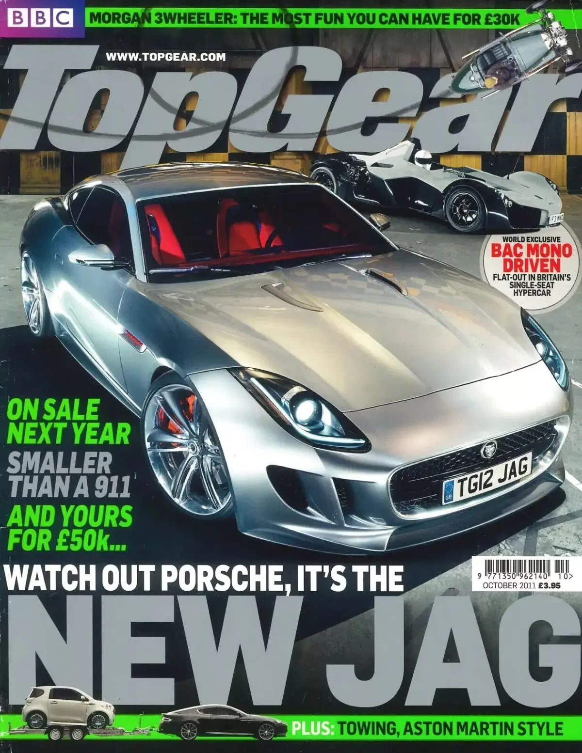 BBC Top Gear Magazine: Issue #222, Jaguar C-X16, Aston Martin Vignet, Oct 2011