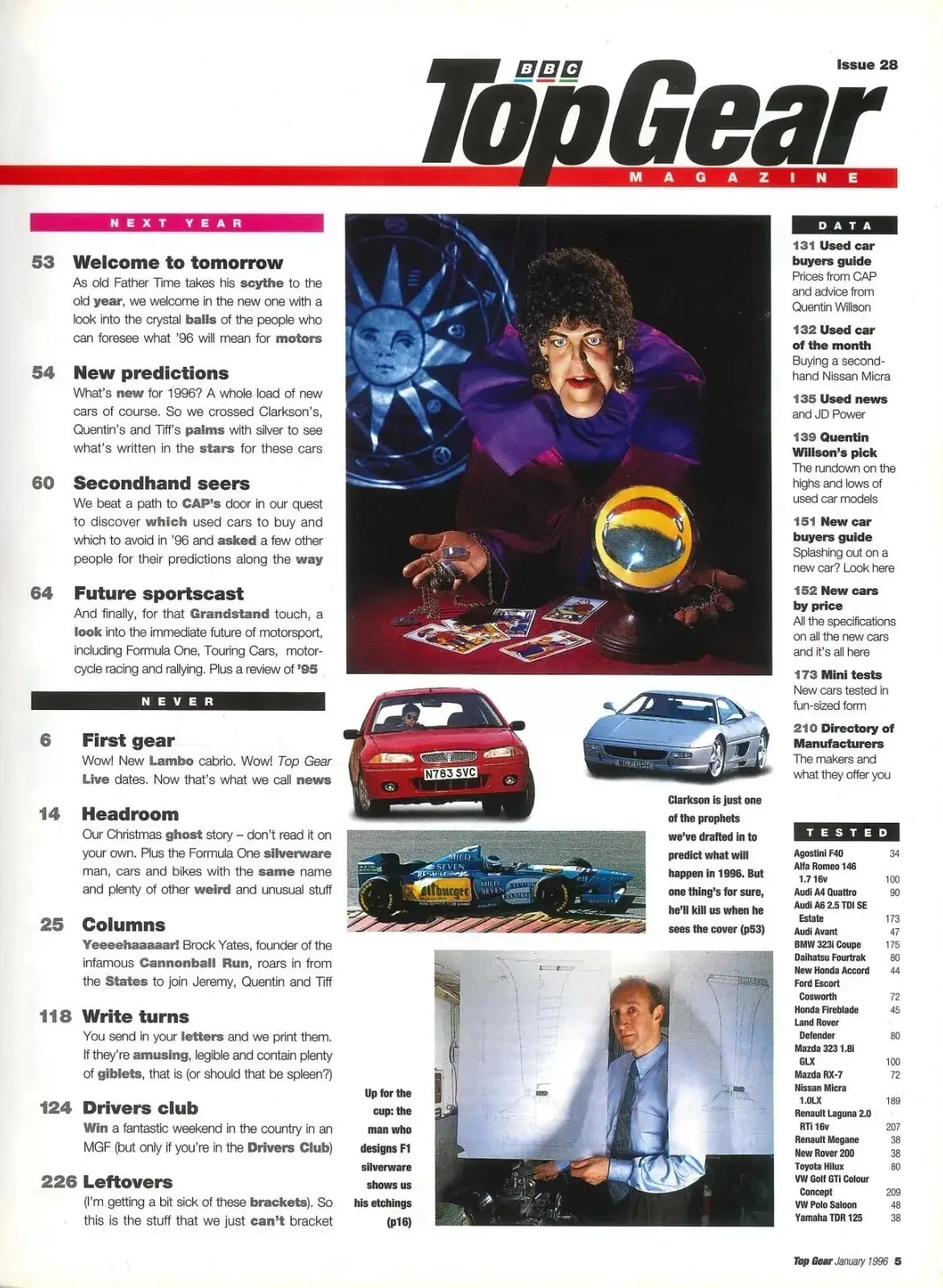 BBC Top Gear Magazine Issue #28, Rover 200, Renault Megane, Mazda RX-7, Jan 1996 - image 3 | Free standard UK delivery included | Discount Quality Products