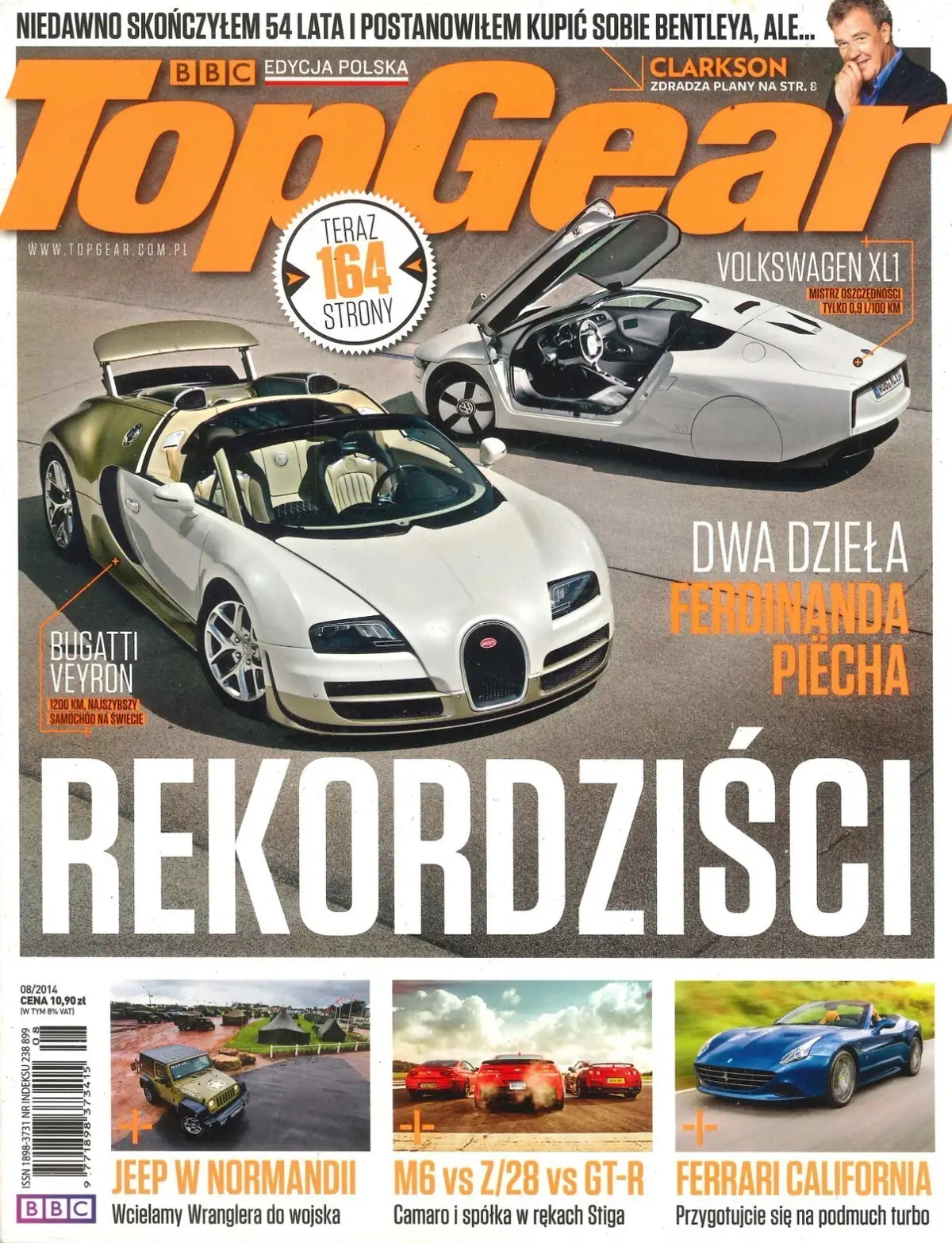 BBC Top Gear Magazine: Issue #79, Polish Language, Bugatti Veyron, BMW, Aug 2014